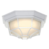 Project Source 11.25-in W White LED Outdoor Flush Mount Light - Zogies Deals