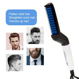 Hair Straightener Men Multifunctional Comb Curling Electric Brush Professional Hair Comb Brush Beard Straightener Hair Curler Fast Heating Styling Tools, Buzzer, Zogies Deals