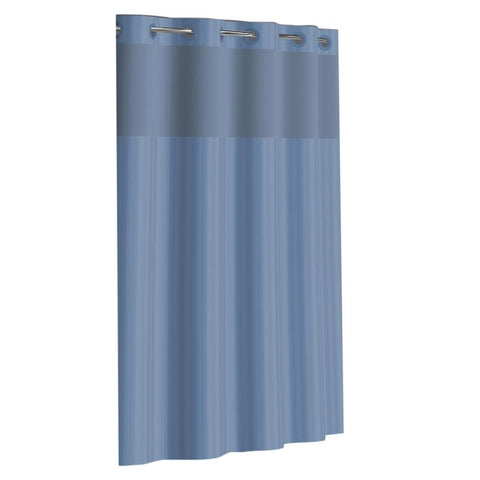 Hookless 74-in L Blue Solid Mildew Resistant Polyester Shower Curtain - Zogies Deals