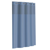 Hookless 74-in L Blue Solid Mildew Resistant Polyester Shower Curtain - Zogies Deals