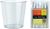 Hanna K. Signature Plastic Shot Cup - 1 oz | Clear | Pack of 50 - Zogies Deals