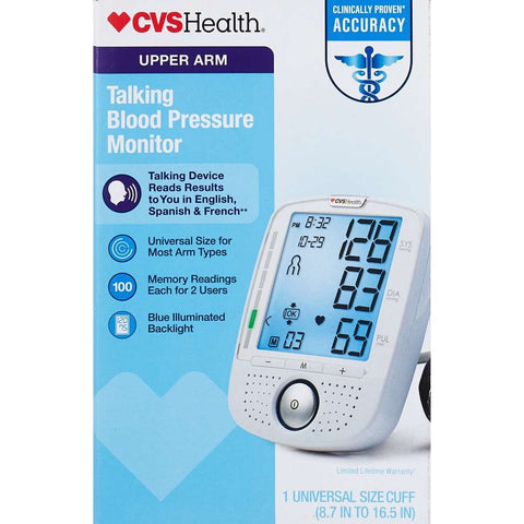 CVS Health Talking Upper Arm Blood Pressure Monitor - Zogies Deals