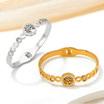 18K gold exquisite and noble diamond and zircon tree of life design bracelet