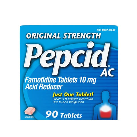Pepcid AC Original Strength for Heartburn Prevention & Relief, 90 Count, acid reducer, Zogies Deals