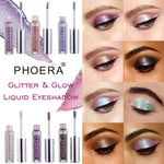 PHOERA Magnificent Metals Glitter and Glow Liquid Eyeshadow 12 Colors, lip balm, Zogies Deals