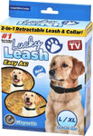 Lucky Leash 2 in 1 Retractable Leash & Collar- Large/X-Large - Zogies Deals