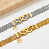 18K gold novel and noble love bracelet with strap design and versatile bracelet