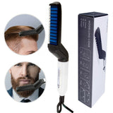 Hair Straightener Men Multifunctional Comb Curling Electric Brush Professional Hair Comb Brush Beard Straightener Hair Curler Fast Heating Styling Tools, Buzzer, Zogies Deals