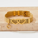 18K gold novel and noble love bracelet with strap design and versatile bracelet