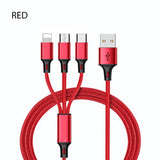3 In 1 USB Cable For 'IPhone XS Max XR X 8 7 Charging Charger Micro USB Cable For Android USB TypeC Mobile Phone Cables, Power cable, Zogies Deals