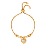 18K gold exquisite and noble heart-shaped/round/oval/eye/butterfly/ball bead design bracelet