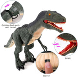 Remote Control R C Walking Dinosaur Toy With Shaking Head,Light Up Eyes & Sounds ,Velociraptor,Gift For Kids Amazon Platform Banned, toy dinosaur, Zogies Deals