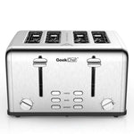 Prohibit Shelves In The Amazon. Toaster 4 Slice, Geek Chef Stainless Steel Extra-Wide Slot Toaster With Dual Control Panels Of Bagel,Defrost,Cancel Function,Ban Amazon, Toaster, Zogies Deals