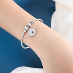 18K gold noble and dazzling flower/star/cross/round/square design light luxury style bracelet