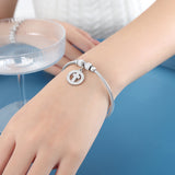 18K gold noble and dazzling flower/star/cross/round/square design light luxury style bracelet
