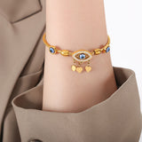 18K gold exquisite and noble heart-shaped/round/oval/eye/butterfly/ball bead design bracelet