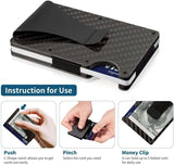 Carbon Fiber Blocking Slim Money Clip RFID Card Holder Metal Men Wallet Gift, wallet, Zogies Deals