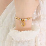 18K gold classic and fashionable 26 letter design versatile bracelet
