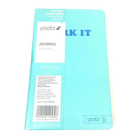Yoobi Journal Notebook 80 College Ruled Sheets Work It Aqua Green - Zogies Deals