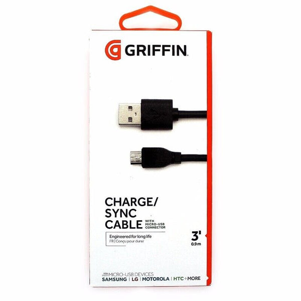 Griffin (GC38111-2) 3ft Charge and Sync Cable for Micro USB Devices - Black