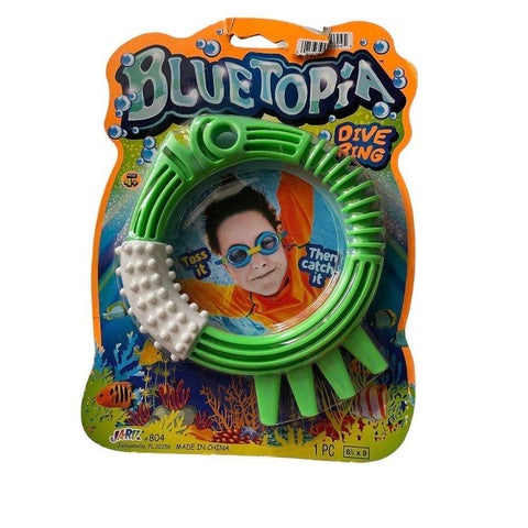 JA-RU Bluetopia Ring Pool Diving Toy - Green - Zogies Deals