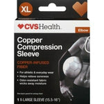 CVS Copper Elbow Compression Sleeve X LARGE Black - Zogies Deals